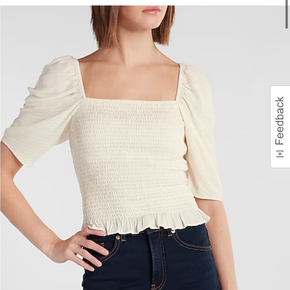 Puff Sleeve Smocked Top